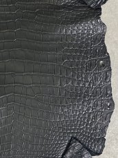 画像5: クロコダイル　 レトロブラック　38　鰐革　ワニ革 (5)