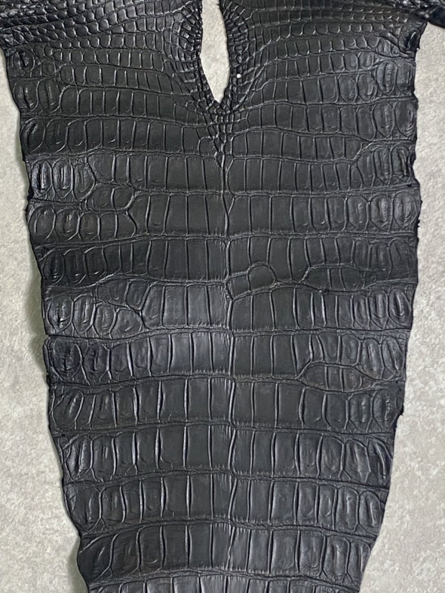 画像6: クロコダイル　 レトロブラック　38　鰐革　ワニ革 (6)
