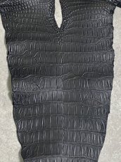 画像6: クロコダイル　 レトロブラック　38　鰐革　ワニ革 (6)