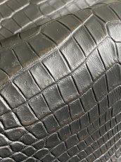 画像9: クロコダイル　 レトロブラック　38　鰐革　ワニ革 (9)