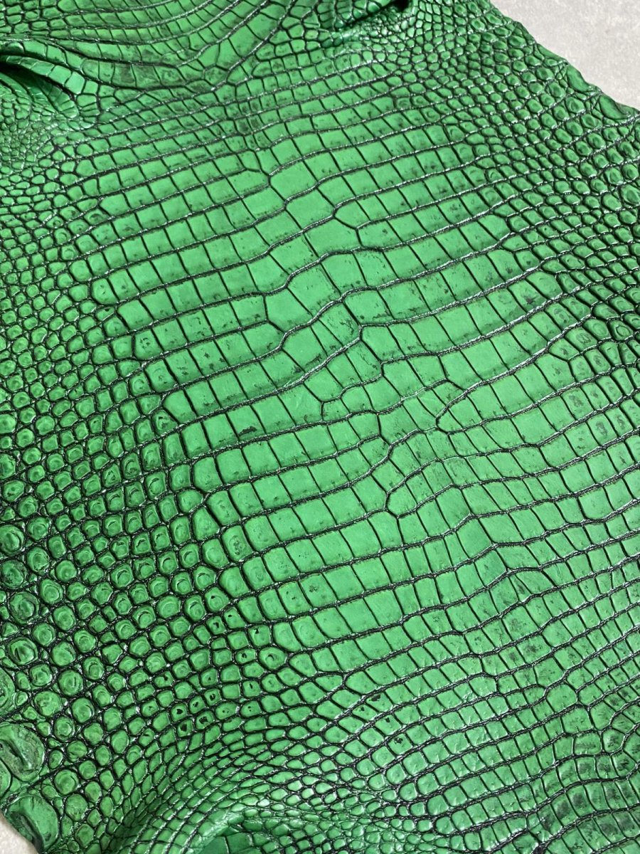 画像3: シャムクロコダイル　谷染め　グリーン　35 (3)