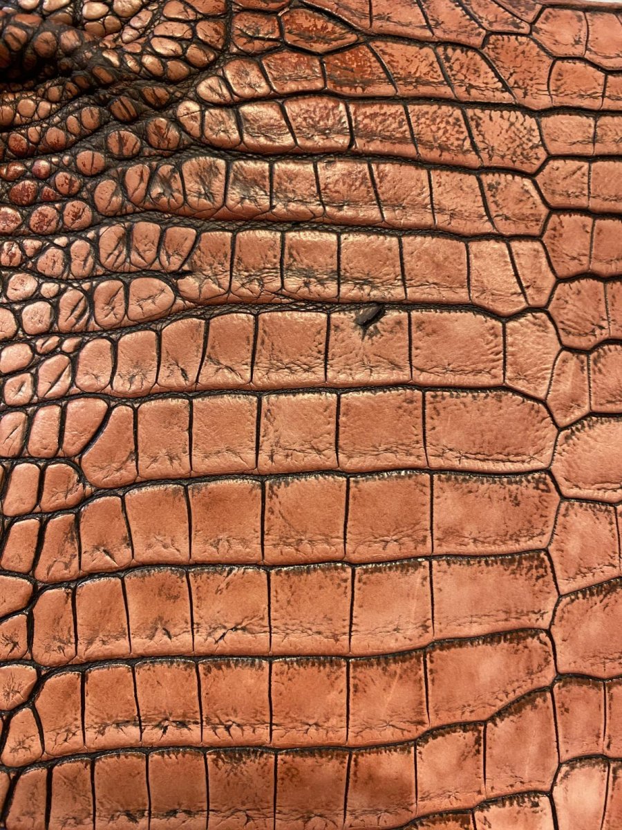 画像10: シャムクロコダイル　谷染め　レッドブラウン　36 (10)