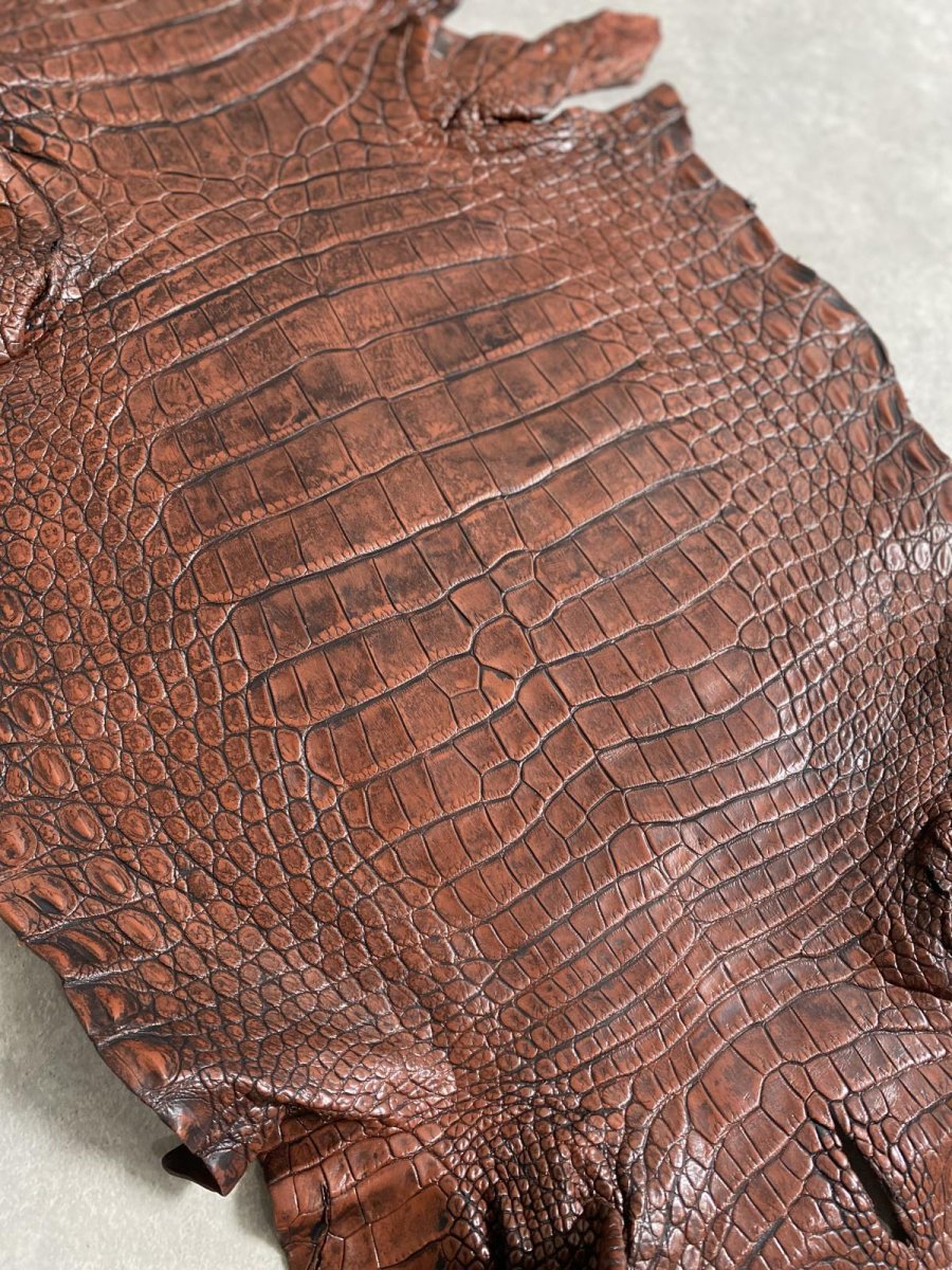画像3: シャムクロコダイル　谷染め　ブラウン　40 (3)
