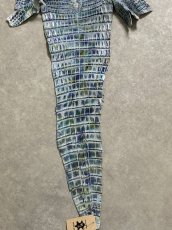 画像9: ナイルクロコ　シェルパールレインボー　ブルー　34　ワニ革　クロコダイル革 (9)