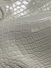 画像9: ナイルクロコ　ホワイト　ツヤ有り　41　ワニ革　クロコダイル革 (9)
