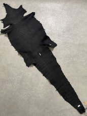 画像10: スモールクロコダイル　ブラック　42　ポロサス　ワニ革　クロコダイル革　 (10)