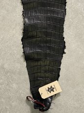 画像7: スモールクロコダイル　ブラック　40　ポロサス　ワニ革　クロコダイル革　 (7)