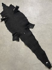 画像10: スモールクロコダイル　ブラック　40　ポロサス　ワニ革　クロコダイル革　 (10)