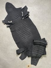 画像1: クロコダイル　 吟スリ　ブラック　49cm　鰐革　ワニ革 (1)