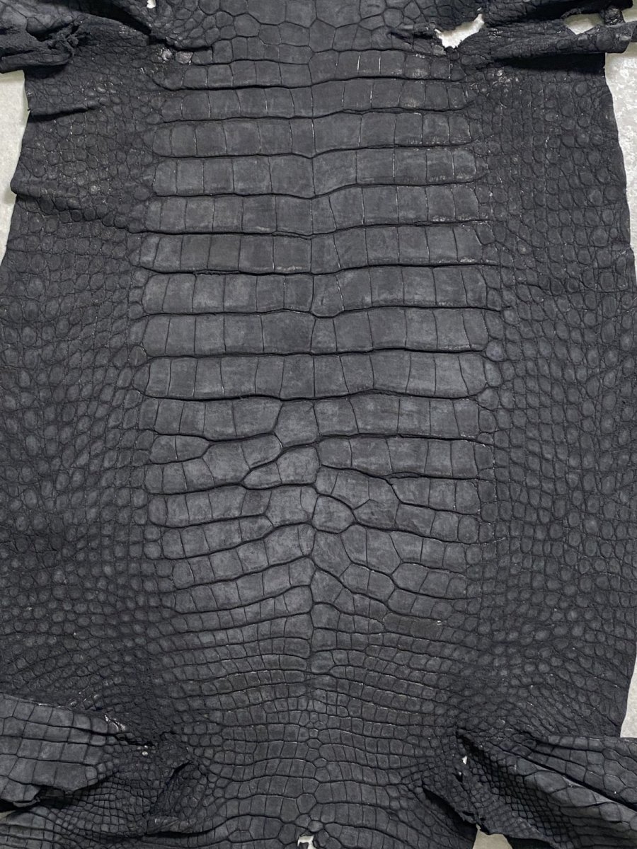 画像5: クロコダイル　 吟スリ　ブラック　49cm　鰐革　ワニ革 (5)