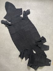 画像16: クロコダイル　 吟スリ　ブラック　49cm　鰐革　ワニ革 (16)
