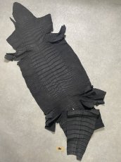 画像1: クロコダイル　 吟スリ　ブラック　53cm　鰐革　ワニ革 (1)