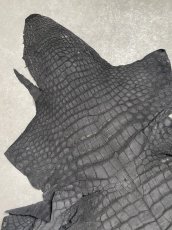 画像2: クロコダイル　 吟スリ　ブラック　53cm　鰐革　ワニ革 (2)