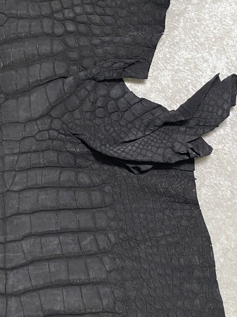 画像4: クロコダイル  吟スリ ブラック 53cm 鰐革 ワニ革 (4)