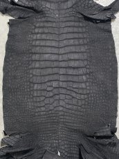 画像5: クロコダイル　 吟スリ　ブラック　53cm　鰐革　ワニ革 (5)