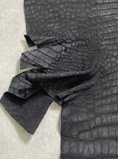 画像8: クロコダイル　 吟スリ　ブラック　53cm　鰐革　ワニ革 (8)