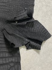 画像10: クロコダイル　 吟スリ　ブラック　53cm　鰐革　ワニ革 (10)