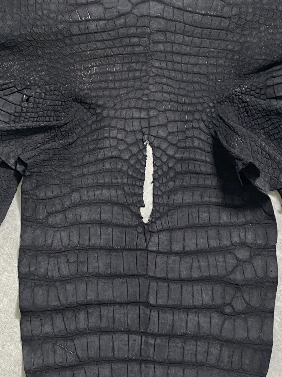 画像9: クロコダイル  吟スリ ブラック 53cm 鰐革 ワニ革 (9)