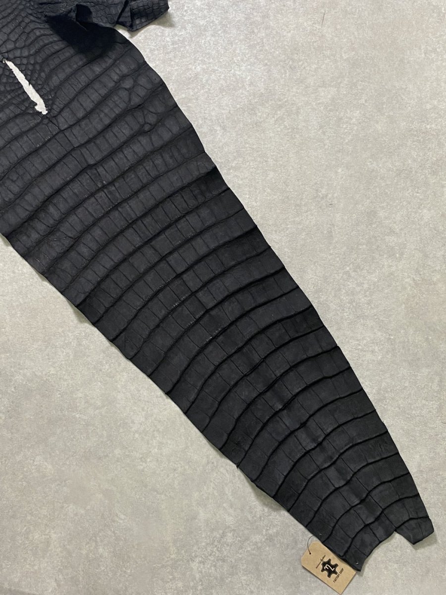 画像11: クロコダイル  吟スリ ブラック 53cm 鰐革 ワニ革 (11)
