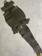 画像1: スモールクロコダイル　ポロサス　グレー　30　ワニ革　鰐革 (1)