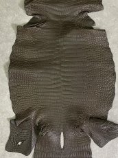 画像2: スモールクロコダイル　ポロサス　グレー　30　ワニ革　鰐革 (2)