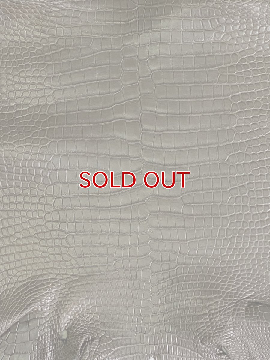画像4: スモールクロコダイル　ポロサス　グレー　30　ワニ革　鰐革 (4)