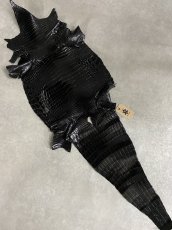 画像1: ナイルクロコ　シャイニングブラック　36　ワニ革　クロコダイル (1)