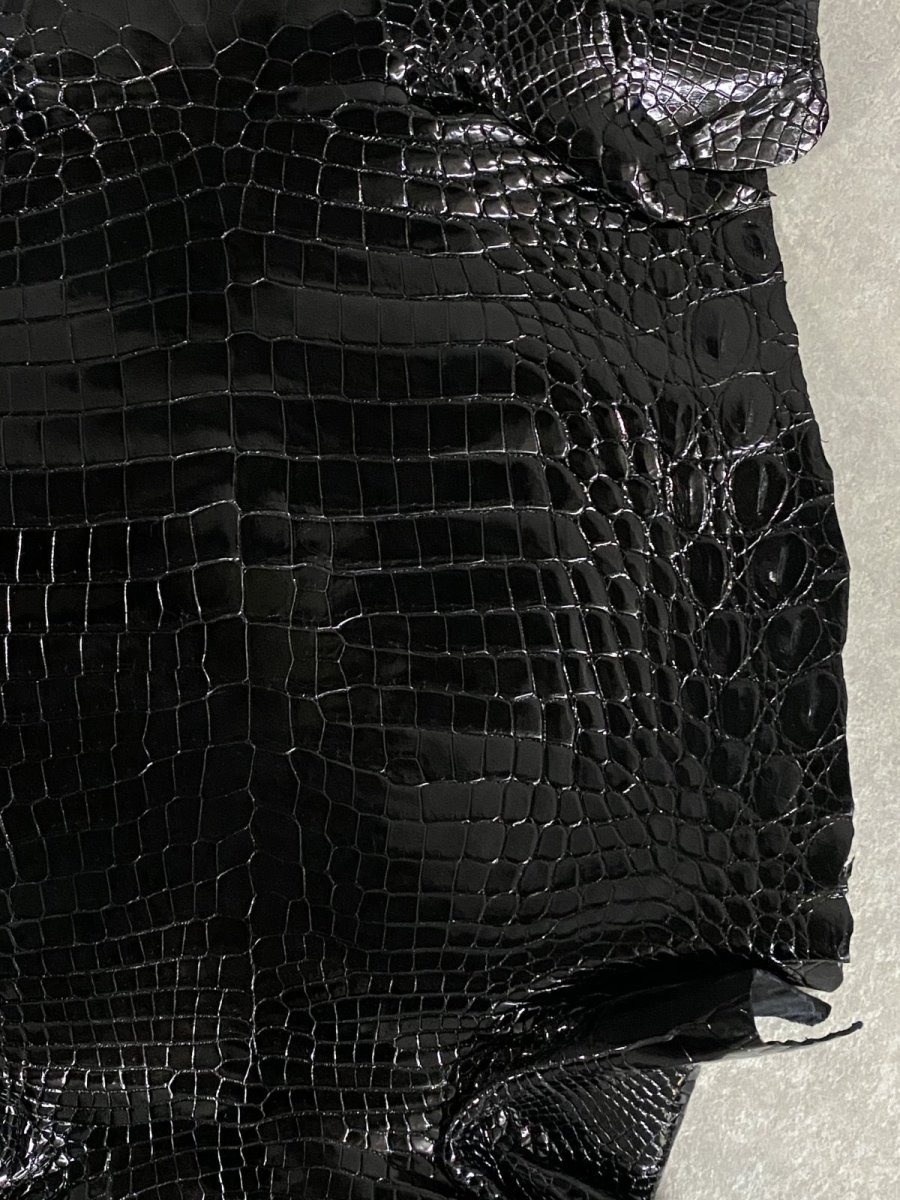 画像6: ナイルクロコ　シャイニングブラック　36　ワニ革　クロコダイル (6)