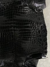 画像6: ナイルクロコ　シャイニングブラック　36　ワニ革　クロコダイル (6)