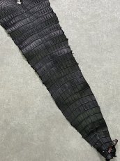 画像4: スモールクロコダイル　ブラック　36　ポロサス　ワニ革　クロコダイル革　 (4)