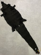 画像11: スモールクロコダイル　ブラック　36　ポロサス　ワニ革　クロコダイル革　 (11)