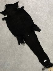 画像10: スモールクロコダイル　ブラック　25　ポロサス　ワニ革　クロコダイル革　 (10)