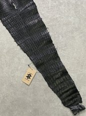 画像5: スモールクロコダイル　ブラック　32　ポロサス　ワニ革　クロコダイル革　 (5)