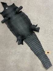 画像9: スモールクロコダイル　ブラック　32　ポロサス　ワニ革　クロコダイル革　 (9)