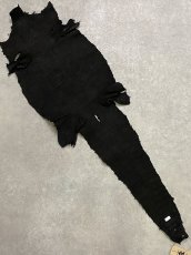 画像9: スモールクロコダイル　ブラック　37　ポロサス　ワニ革　クロコダイル革　 (9)