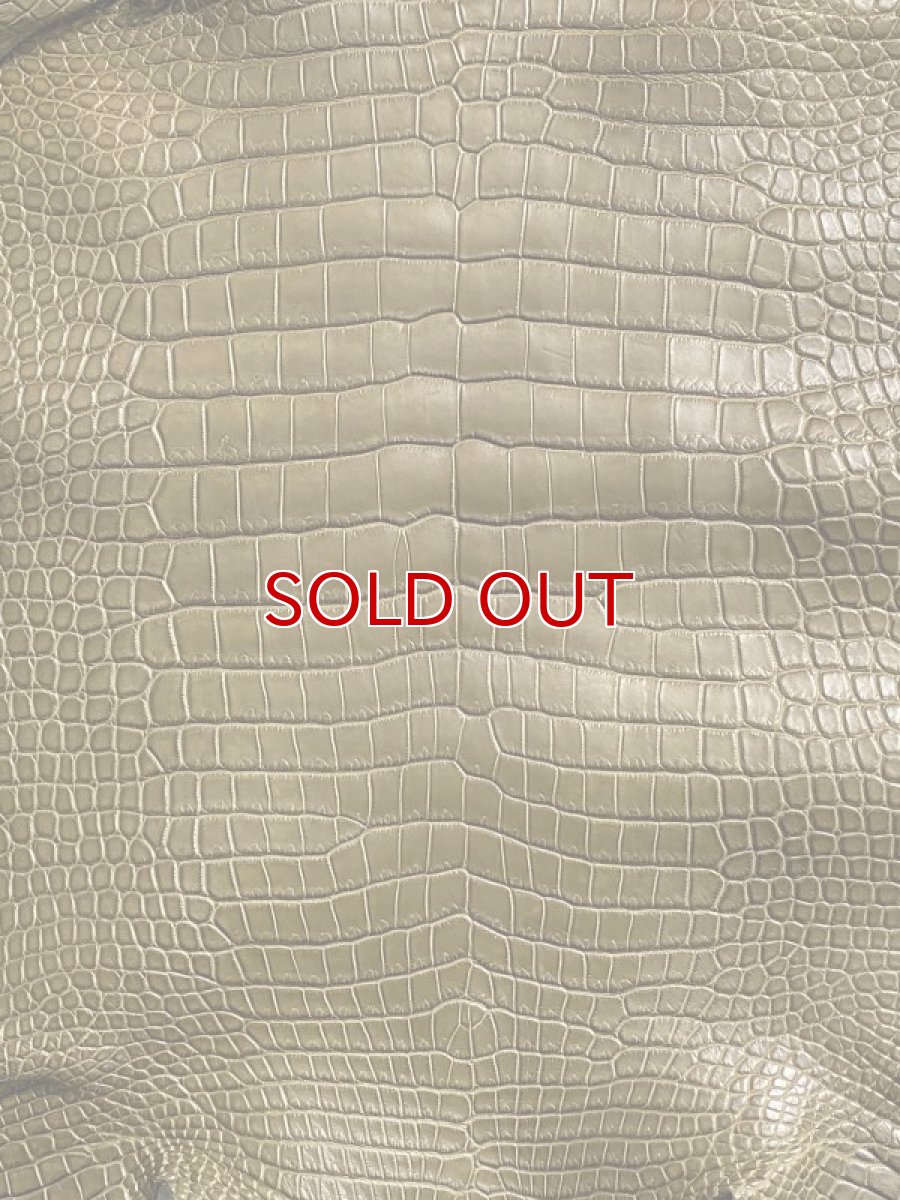 画像5: スモールクロコダイル　ポロサス　カーキ　36　ワニ革 (5)