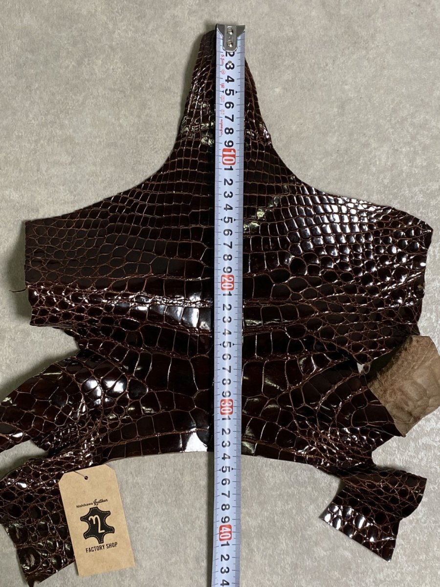 画像7: クロコダイル アゴ　シャイニング　ダークブラウン (7)