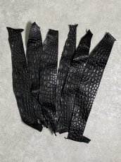 画像1: 最高級　スモールクロコ（ポロサス） ベリー　ブラック　 (1)