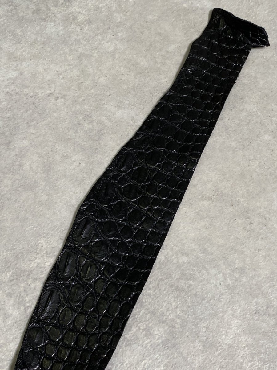 画像2: 最高級　スモールクロコ（ポロサス） ベリー　ブラック　 (2)