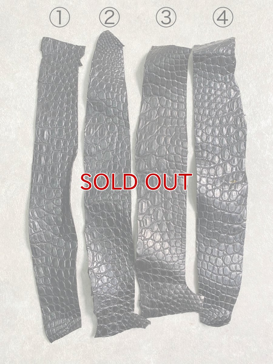 画像2: 最高級　スモールクロコ（ポロサス） ベリー　ブラック　 (2)