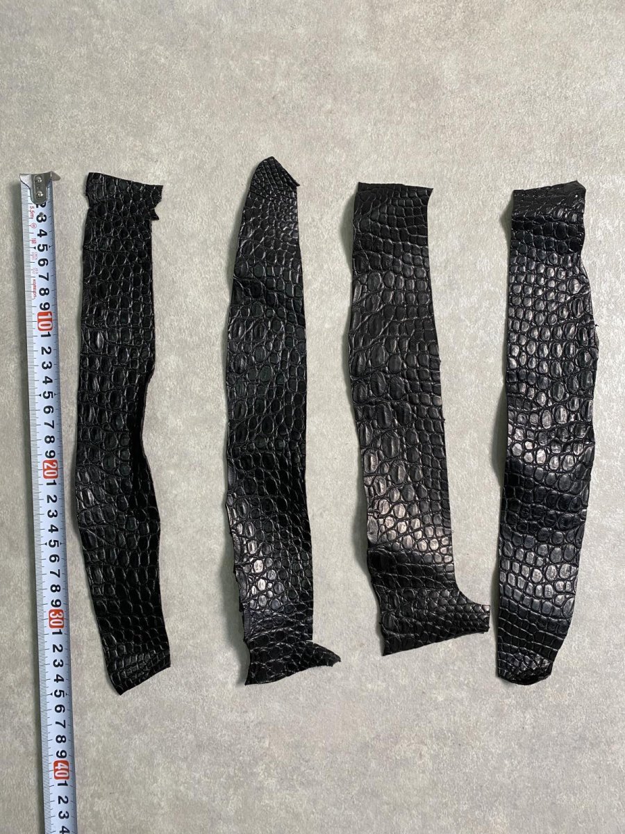 画像3: 最高級　スモールクロコ（ポロサス） ベリー　ブラック　 (3)
