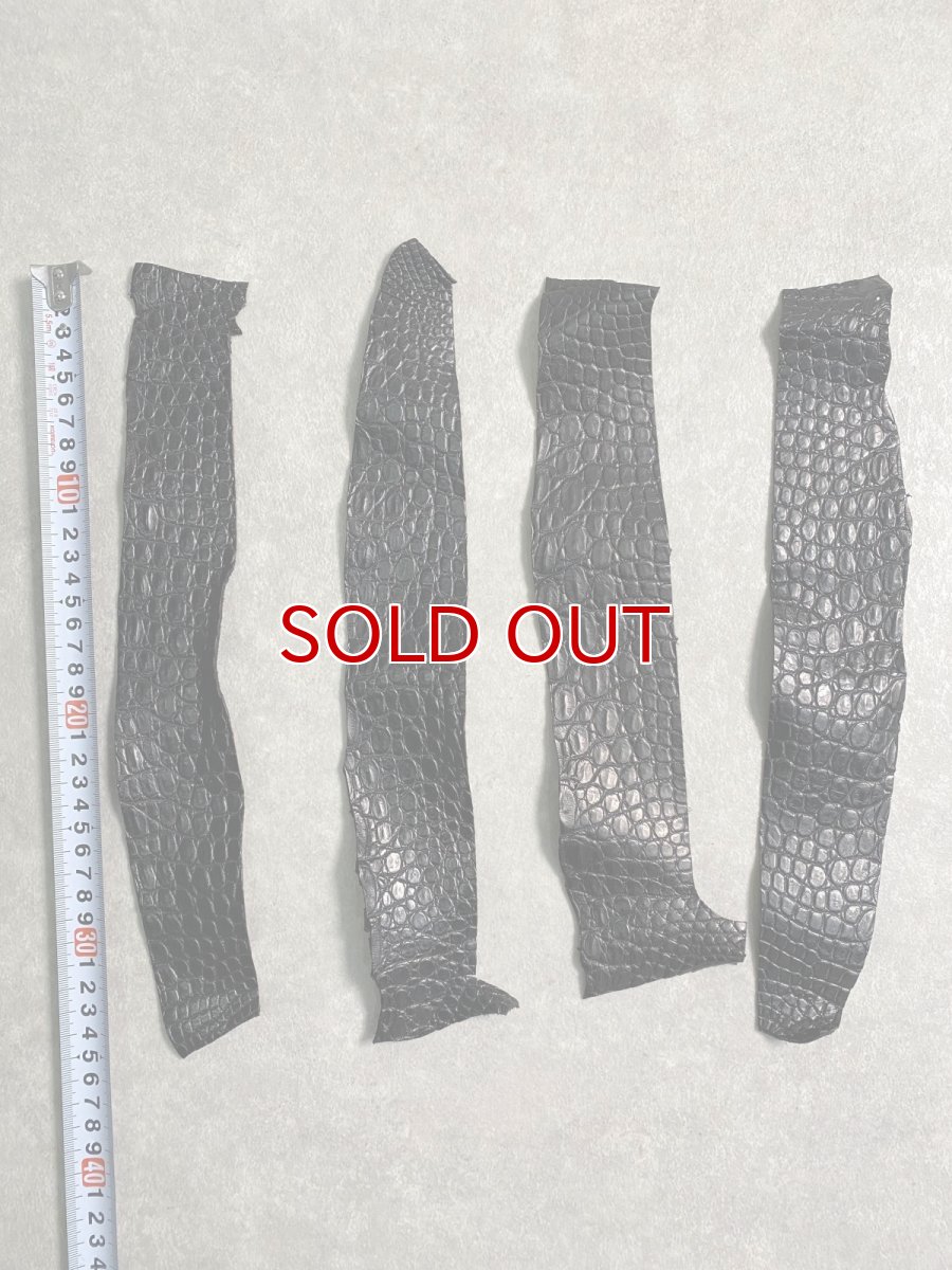 画像3: 最高級　スモールクロコ（ポロサス） ベリー　ブラック　 (3)