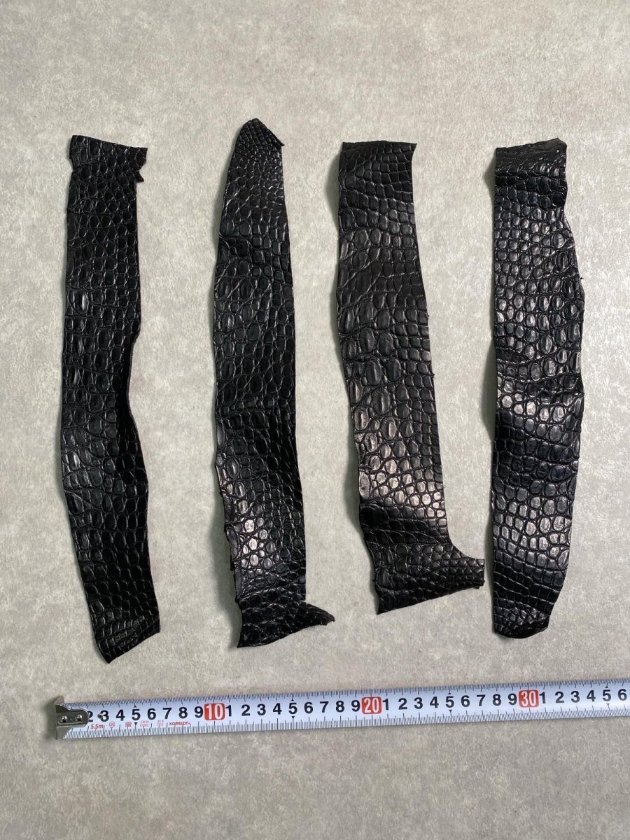 画像4: 最高級　スモールクロコ（ポロサス） ベリー　ブラック　 (4)