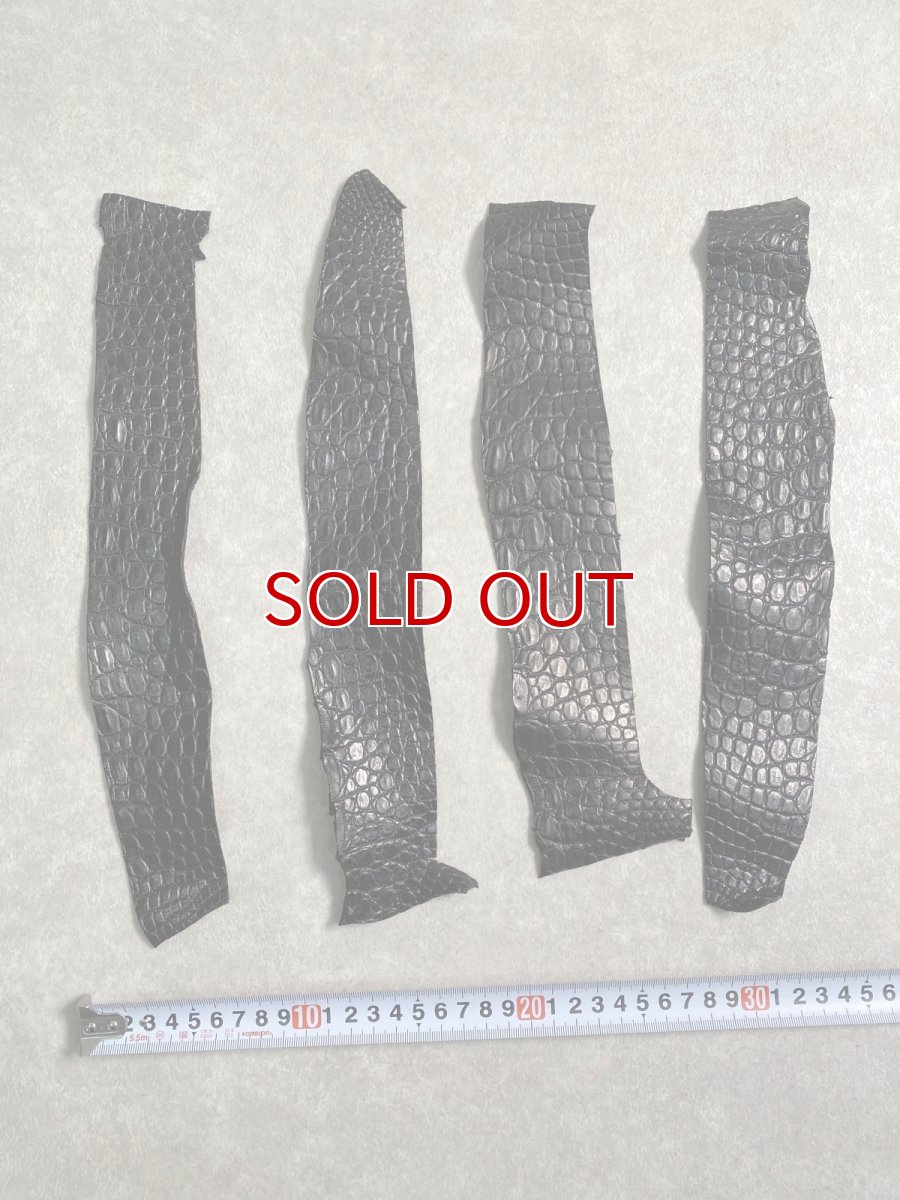 画像4: 最高級　スモールクロコ（ポロサス） ベリー　ブラック　 (4)