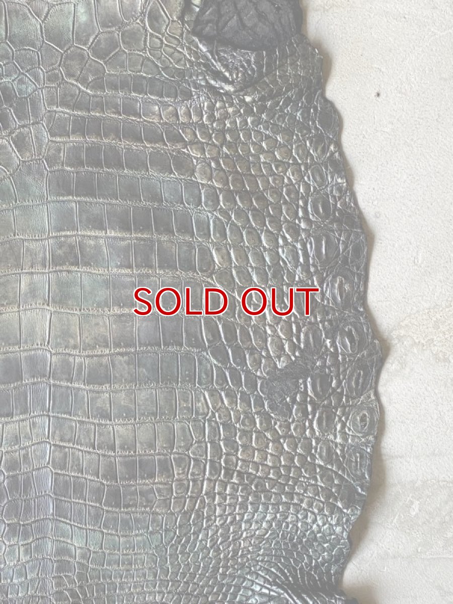 画像3: クロコダイル　アゴ〜ハラ   マーブルブラック (3)
