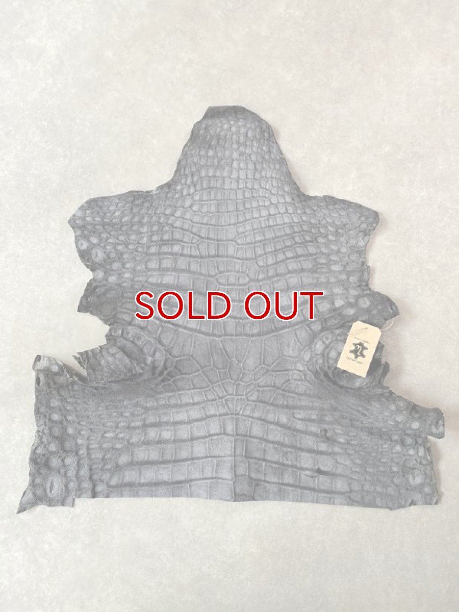 画像10: クロコダイル　 マーブルブラック　アゴ〜腹 (10)