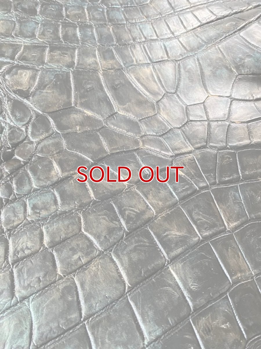 画像7: クロコダイル　 マーブルブラック　アゴ〜腹 (7)