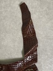 画像3: クロコダイル　尻尾　シャイニング　ダークブラウン (3)