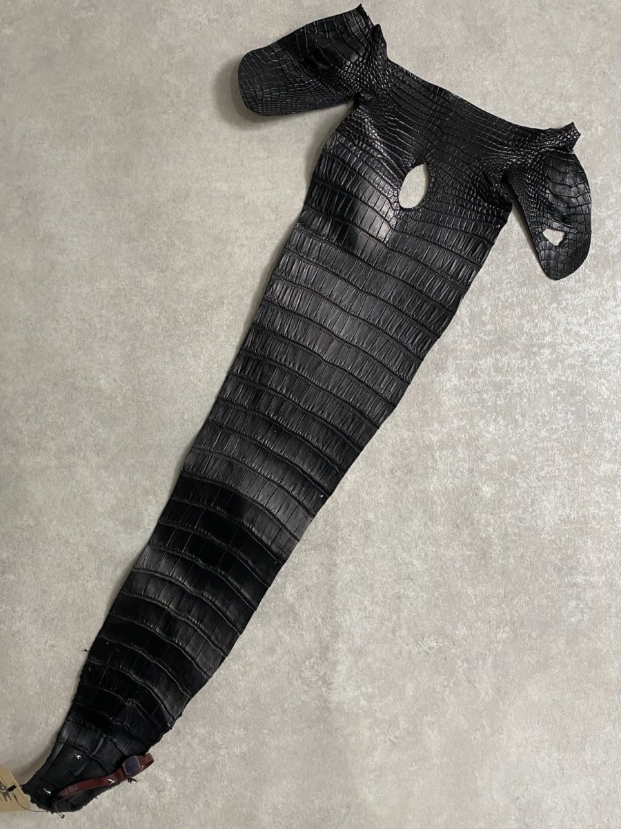 画像1: スモールクロコ（ポロサス） 尻尾　ブラック　 (1)