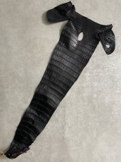 画像1: スモールクロコ（ポロサス） 尻尾　ブラック　 (1)